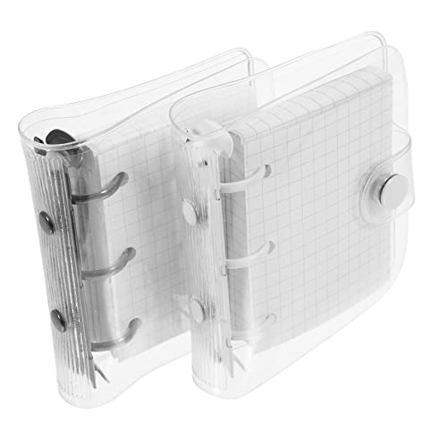 FUNOMOCYA 2 Sätze Mini Ring Notizbuch mit PVC Hülle Tragbares Notepad für DIY Scrapbook Dekoratives Schreiben für Reisen und Tägliche Planung von FUNOMOCYA