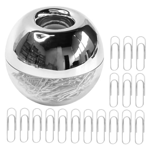 FUNOMOCYA 2 Sätze Nonskid Metall Büroklammern mit Magnetbox Multifunktionale Dekorative Paper Clips für Dokumente Bastelprojekte und Büroorganisation von FUNOMOCYA