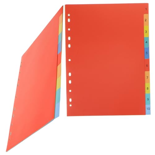 FUNOMOCYA 2 Sätze Ordner Trennblätter Bunte Register Seitenmarker für Schnellhefter und Sammelmappe Beschriftbare Blanko Zahlen indexblätter für Büro und Schule von FUNOMOCYA
