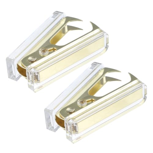 FUNOMOCYA 2 Stück Klammerentferner Unter Schreibtisch Hefter Magetischer Payne Remoker Ratsche Entfernen Ersatz Clips Werkzeug Abzieher Nagel Bürowefter Bürobedarf Golden Metall von FUNOMOCYA