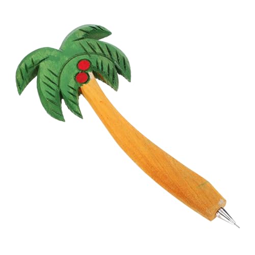 FUNOMOCYA 2 Stück Kokosbaum Kugelschreiber Kreatives Design Nachhaltiges Holz für Schule Büro und und Leicht für Angenehmes Schreiben von FUNOMOCYA