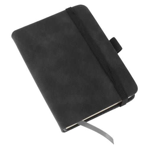 FUNOMOCYA 2 Stück Mini-Notizbuch gefüttert Tasche Tagesplanungsorganisator gepunktet klein Schulplanplaner Tagebuch schreiben Ledernotizbuch Notizbücher Kunstleder Black von FUNOMOCYA