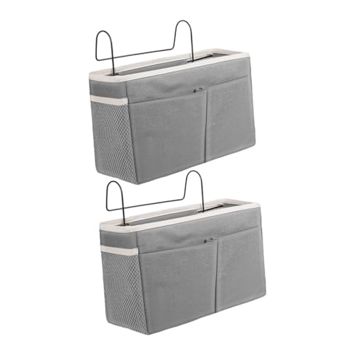 FUNOMOCYA 2 Stück Nachttisch Organizer mit Taschen Langlebiger Mix und Stabilem Eisenrahmen Hängender Bettaufbewahrungsbeutel für Bücher Handy Magazine für Schlafzimmer Wohnheim Sofa FUNOMOCYA 2 Stück Nachttisch Organizer mit Taschen Langlebiger Mix und Stabilem Eisenrahmen Hängender Bettaufbewahrungsbeutel für Bücher Handy Magazine für Schlafzimmer Wohnheim Sofa von FUNOMOCYA