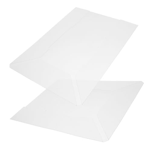 FUNOMOCYA 2 Stück Praktische Transparente Dokumentenmappe aus PVC Vertikal Stehende Aufbewahrungstasche für Papierdateien Klarer Organizer für Büro Schule Reise und Klassenzimmer von FUNOMOCYA
