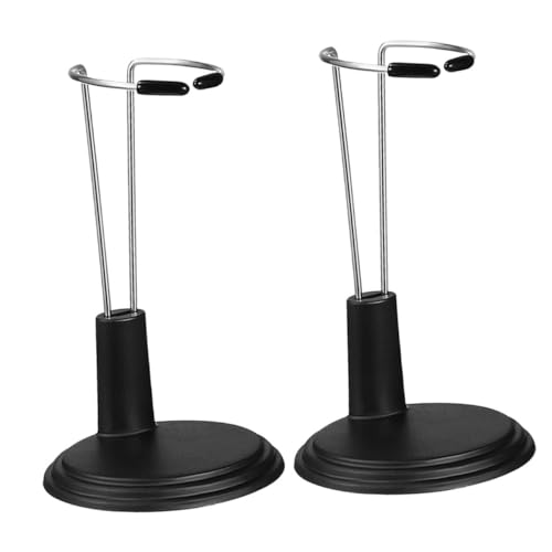 FUNOMOCYA 2 Stück Puppenständer Schwarz Stabiler Doll Figure Stand mit Rutschfestem Halter für Kleine Puppen und Actionfiguren zur Präsentation Tisch oder Regal von FUNOMOCYA
