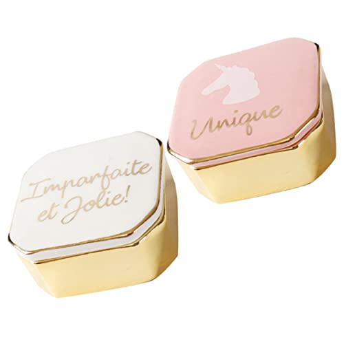 FUNOMOCYA 2 Stück Schmuckkästchen Keramische Schmuckaufbewahrung für Frauen Kleine Aufbewahrungsbox für Ohrringe Ringe und Anhänger für Reisen und Zuhause FUNOMOCYA 2 Stück Schmuckkästchen Keramische Schmuckaufbewahrung für Frauen Kleine Aufbewahrungsbox für Ohrringe Ringe und Anhänger für Reisen und Zuhause von FUNOMOCYA