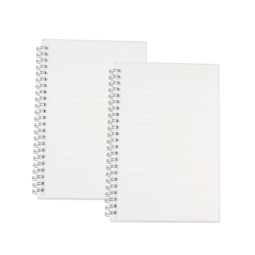 FUNOMOCYA 2 Stück Spiralnotizbuch Transparent Mattierte Oberfläche Liniert Querformat Notizheft Tagebuch Skizzenblock für Schule Büro Journal FUNOMOCYA 2 Stück Spiralnotizbuch Transparent Mattierte Oberfläche Liniert Querformat Notizheft Tagebuch Skizzenblock für Schule Büro Journal von FUNOMOCYA