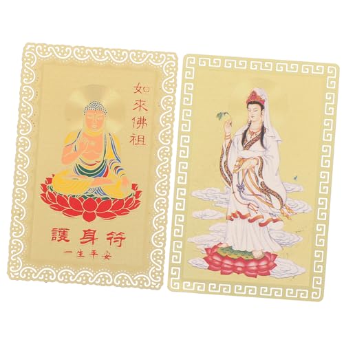 FUNOMOCYA 2 Stück Teiliges Chinesisches Amulettkarten aus Dickem Traditionelle Buddhistische Schutzkarten mit Guanyin Bodhisattva und Amitabha Handliche Glücksbringer für Feng Shui Reichtum FUNOMOCYA 2 Stück Teiliges Chinesisches Amulettkarten aus Dickem Traditionelle Buddhistische Schutzkarten mit Guanyin Bodhisattva und Amitabha Handliche Glücksbringer für Feng Shui Reichtum von FUNOMOCYA