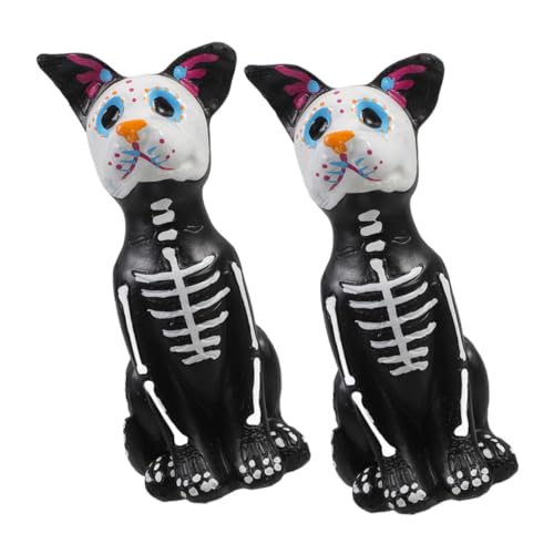 FUNOMOCYA 2 Stück Teiliges Halloween Deko Hundeskulpturen aus Stabilem Harz Kleine Skelett Hund Figuren für Kinderparty Kreative Tischdekoration im Tag der Toten Stil Wetterfeste Outdoor FUNOMOCYA 2 Stück Teiliges Halloween Deko Hundeskulpturen aus Stabilem Harz Kleine Skelett Hund Figuren für Kinderparty Kreative Tischdekoration im Tag der Toten Stil Wetterfeste Outdoor von FUNOMOCYA