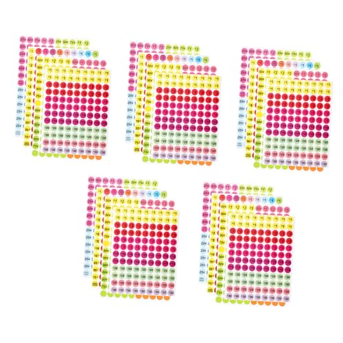 FUNOMOCYA 20 Blatt Bunte Preisetiketten Aufkleber mit Starker Haftung Wetterbeständig für Garage und Einzelhandel Vorbeschriftete Runde Preisschilder Einfach zu Kleben Entfernen FUNOMOCYA 20 Blatt Bunte Preisetiketten Aufkleber mit Starker Haftung Wetterbeständig für Garage und Einzelhandel Vorbeschriftete Runde Preisschilder Einfach zu Kleben Entfernen von FUNOMOCYA
