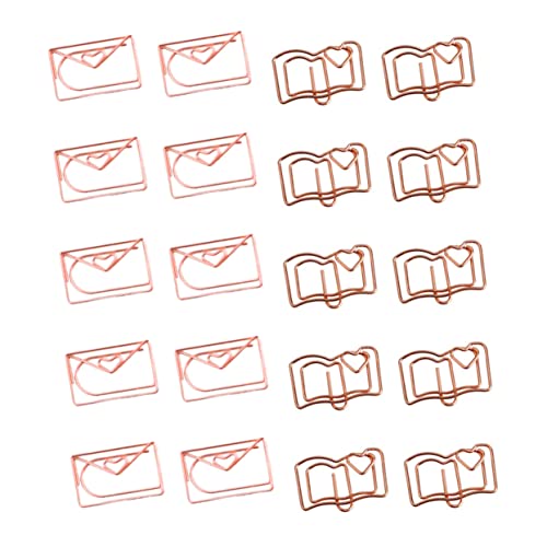 FUNOMOCYA 20 Stück Buch und Briefumschlag Design Papierclips Teilig Roségold Praktische Büroklammern für Studenten und Schreibtischzubehör für Dokumente und Dateien Dekorative Clips für FUNOMOCYA 20 Stück Buch und Briefumschlag Design Papierclips Teilig Roségold Praktische Büroklammern für Studenten und Schreibtischzubehör für Dokumente und Dateien Dekorative Clips für von FUNOMOCYA