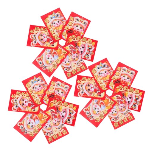 FUNOMOCYA 20 Stück Cartoon Rote Päckchen Hong Bao Rote Umschläge Neujahrs Umschlagtasche Party Zubehör Geldpaket Chinesische Geldumschläge Chinesische Umschläge von FUNOMOCYA