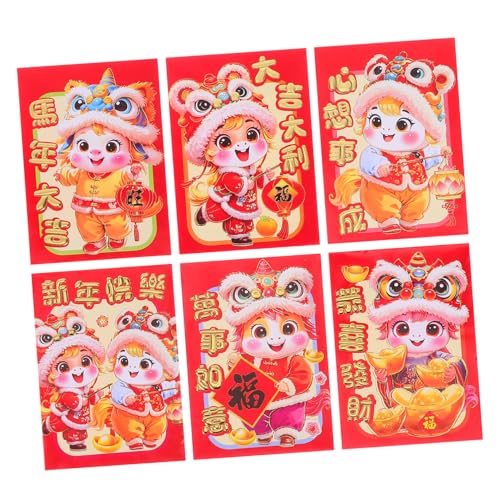FUNOMOCYA 20 Stück Cartoon-rotes Paket rote pakete Frühling Festival Red Envelope Mondrote Umschläge roter Umschlag Frühlingsfest Geldpakete Geldbeutel Papier von FUNOMOCYA