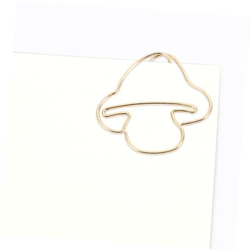 FUNOMOCYA 20 Stück Goldene Pilz Büroklammern aus Dekorative und Kompakte Papierklammern für Büroorganisation Memo clips für Schreibtisch Praktische Dokumentenhalter für Schule und Arbeit FUNOMOCYA 20 Stück Goldene Pilz Büroklammern aus Dekorative und Kompakte Papierklammern für Büroorganisation Memo clips für Schreibtisch Praktische Dokumentenhalter für Schule und Arbeit von FUNOMOCYA
