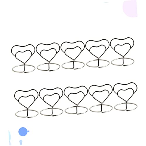 FUNOMOCYA 20 Stück Herzform Tischkartenhalter aus Metall Elegante Memo Clips für Hochzeiten Geburtstagsfeiern und Besondere Anlässe Silber von FUNOMOCYA