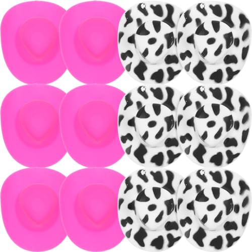 FUNOMOCYA 20 Stück Mini Cowboy Hüte Puppenhüte für Kreative Bastelprojekte Süße Miniaturhüte mit Akzenten für Puppendekoration und DIY Projekte von FUNOMOCYA