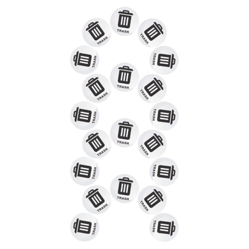 FUNOMOCYA 20 Stück Mülltonnen Aufkleber Selbstklebende Vinyl Recycling Sticker für Abfallbehälter Reißfest Geeignet für Innen Außen Küche Büro und Gemeinschaftsbereiche von FUNOMOCYA