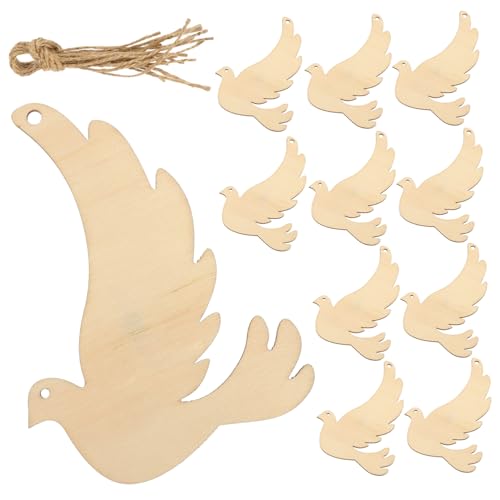 FUNOMOCYA 20 Stück Rustikale Holzscheiben für DIY Vogel Bastelprojekte Unvollendete Holzstücke zum Bemalen und Dekorieren für Valentinstag und Partys von FUNOMOCYA