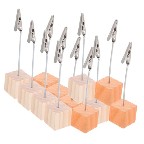 FUNOMOCYA 20 Stück Teilig Memo Clip mit Holzsockel Kompakte Vielseitige Kartenhalter für Notizen Fotos und Tischnummern Stabiler Quadratischer Sockel Rustikales Design für Büro Party und FUNOMOCYA 20 Stück Teilig Memo Clip mit Holzsockel Kompakte Vielseitige Kartenhalter für Notizen Fotos und Tischnummern Stabiler Quadratischer Sockel Rustikales Design für Büro Party und von FUNOMOCYA