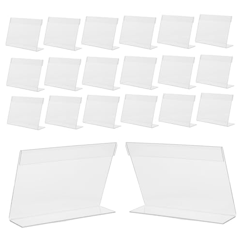 FUNOMOCYA 20 Stück Teiliges Acryl Preisschild Display Form Stabile Aufsteller Klarer Bilderrahmen Für Büro Supermarkt Restaurant Preisetikettenständer FUNOMOCYA 20 Stück Teiliges Acryl Preisschild Display Form Stabile Aufsteller Klarer Bilderrahmen Für Büro Supermarkt Restaurant Preisetikettenständer von FUNOMOCYA