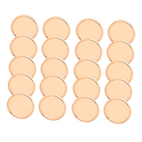 FUNOMOCYA 20 Stück Teiliges Buchbinderinge aus Solidem mit Elektroplattierter Oberfläche in Roségold Runde Scheiben für Notizbuch Fixierung für Künstler Schüler Büro und DIY Planner von FUNOMOCYA