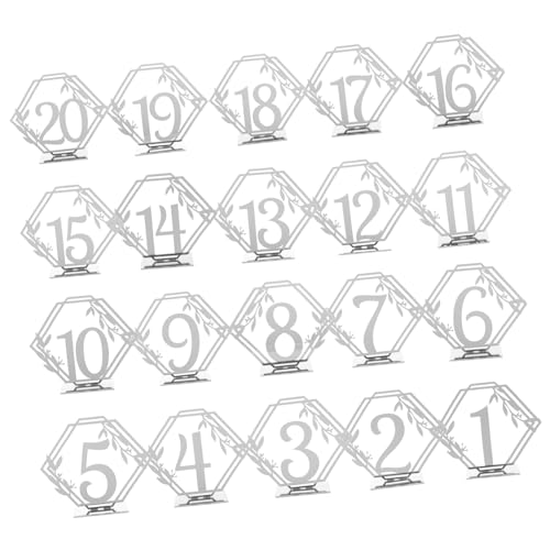 FUNOMOCYA 20 Stück Teiliges Tischnummern für Hochzeiten Doppelseitige Tischkarten für Feierlichkeiten zu Reinigen und Vielseitig Einsetzbar FUNOMOCYA 20 Stück Teiliges Tischnummern für Hochzeiten Doppelseitige Tischkarten für Feierlichkeiten zu Reinigen und Vielseitig Einsetzbar von FUNOMOCYA