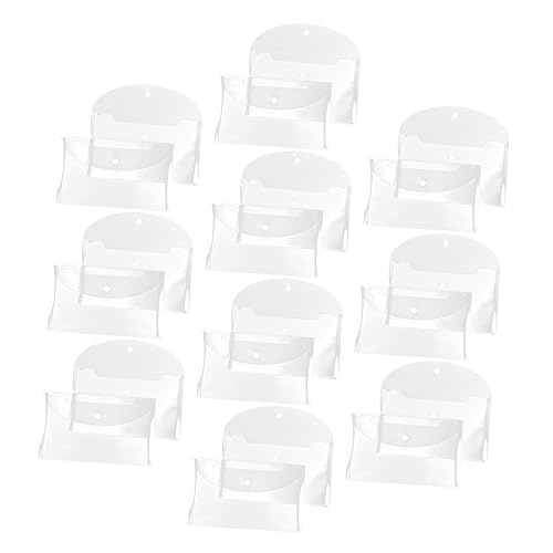 FUNOMOCYA 20 Stück Teiliges Transparentes Aufbewahrungsset für Rechnungen mit Knopfverschluss Dokumententaschen für Büro Schule und Zuhause Robuste Organizer für Papiere und Belege von FUNOMOCYA