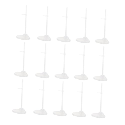 FUNOMOCYA 20 Stück Teiliges Verstellbares Puppenständer Transparent Geeignet für Verschiedene Puppengrößen Stabile Halterungen mit Breiter Basis für Sicheres Stehen zum Präsentieren von FUNOMOCYA
