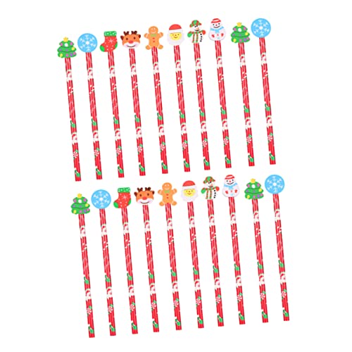 FUNOMOCYA 20 Stück Teiliges Weihnachtsstifte mit Radiergummi Natürliche Holzbuntstifte für Bruchfeste Graphitmine Glattes Schreiben Sichere Tpr Radierer Schulmaterialien und FUNOMOCYA 20 Stück Teiliges Weihnachtsstifte mit Radiergummi Natürliche Holzbuntstifte für Bruchfeste Graphitmine Glattes Schreiben Sichere Tpr Radierer Schulmaterialien und von FUNOMOCYA