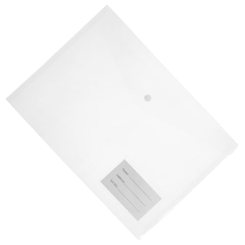 FUNOMOCYA 20 Stück Transparente Aktentasche Durchsichtige Aktenordner Transparente Ordner Aus Kunststoff A4 Hüllen Dokumentenhalter Aus Kunststoff Plastikumschlag Plastikordner von FUNOMOCYA
