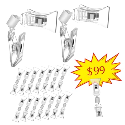 FUNOMOCYA 20 Stück Transparente Clip Ausweishalter Clips Merchandising Fotodisplay Mit Clips Schilderhalter Clips Etikettenhalter Clips An Kleiderständer Schildern Merchandise Schilder FUNOMOCYA 20 Stück Transparente Clip Ausweishalter Clips Merchandising Fotodisplay Mit Clips Schilderhalter Clips Etikettenhalter Clips An Kleiderständer Schildern Merchandise Schilder von FUNOMOCYA