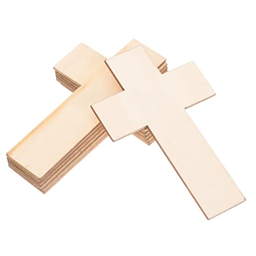 FUNOMOCYA 20 Stück Unvollendete Kreuz Holzstücke DIY Holzformen für Bastelarbeiten für Kreative Projekte Malspielzeug Heimdekoration von FUNOMOCYA