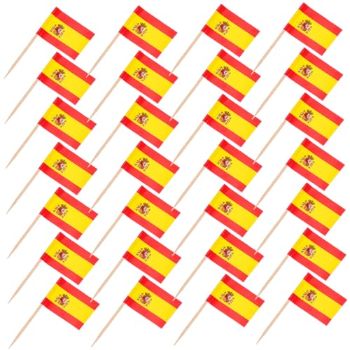 FUNOMOCYA 200 Stück Landflaggen Zahnstocher Dekorative Cupcake Fahnen für Partys Vielseitige Zahnstocher Flaggen für Feierliche Anlässe Spanischer Flagge für Kuchen und Snacks FUNOMOCYA 200 Stück Landflaggen Zahnstocher Dekorative Cupcake Fahnen für Partys Vielseitige Zahnstocher Flaggen für Feierliche Anlässe Spanischer Flagge für Kuchen und Snacks von FUNOMOCYA
