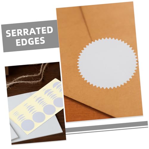 FUNOMOCYA 200 Stück Selbstklebende Silberne Pack Siegelsticker mit Gezacktem Fälschungssichere Prägeetiketten für Urkunden Paketversiegelung Bürogebrauch für Hochzeitseinladungen FUNOMOCYA 200 Stück Selbstklebende Silberne Pack Siegelsticker mit Gezacktem Fälschungssichere Prägeetiketten für Urkunden Paketversiegelung Bürogebrauch für Hochzeitseinladungen von FUNOMOCYA