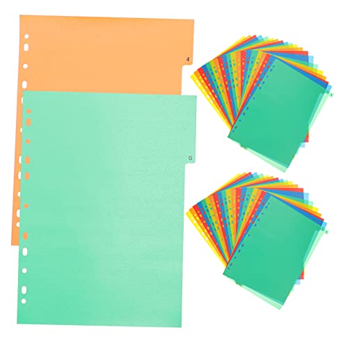 FUNOMOCYA 20Blätter Bunte Nachfüllpapier Trennblätter Organizer für Schule und Büro Langlebige und Praktische Registerblätter zur Perfekten Dokumentenorganisation von FUNOMOCYA