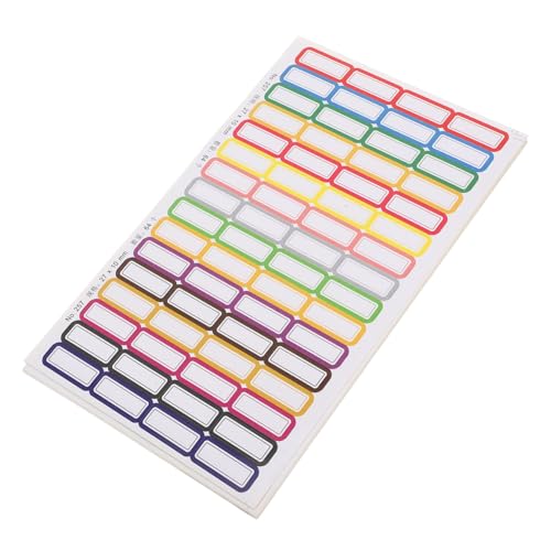 FUNOMOCYA 20Blatt Selbstklebende Namensschilder für Wasserbeständige für Schule und Beschriften von Flaschen Büchern und Einfach Anzuwenden von FUNOMOCYA