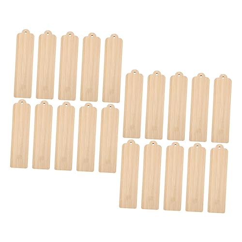 FUNOMOCYA 20Stücke DIY Holz Lesezeichen Unfertige Lesezeichen aus Unbehandeltem Holz für Kreative Projekte und für Lehrer von FUNOMOCYA