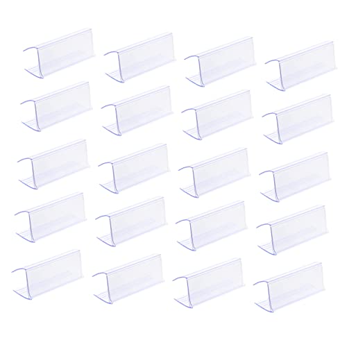 FUNOMOCYA 20Stücke Preisschild Anzeigeständer Transparent Langlebige Kunststoffhalter für Produktpreise und Werbung im Einzelhandel für Regale und Displays von FUNOMOCYA
