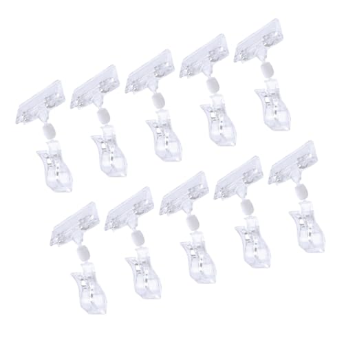 FUNOMOCYA 20Stücke Transparente Preisschildhalter mit Drehbaren Klammern Multifunktionale Schilderklammern für Supermärkte und Einzelhandel für Verkaufsanzeigen und Preisgestaltung von FUNOMOCYA
