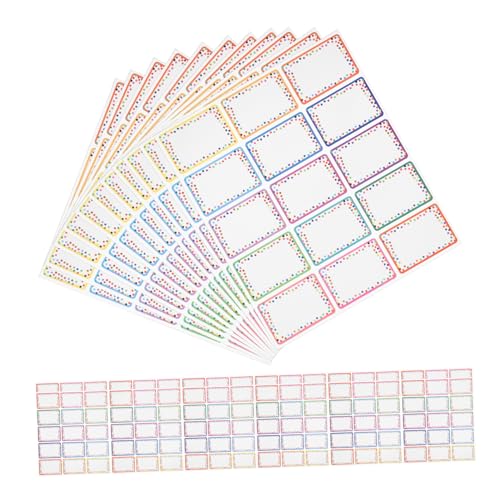 FUNOMOCYA 23Blätter Aufkleber für Namen Farbenfrohe Beschreibbare Selbstklebend für Klassenzimmer Büro und Organisation Vielseitige Beschriftungsaufkleber FUNOMOCYA 23Blätter Aufkleber für Namen Farbenfrohe Beschreibbare Selbstklebend für Klassenzimmer Büro und Organisation Vielseitige Beschriftungsaufkleber von FUNOMOCYA