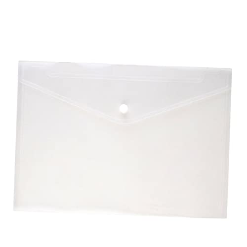 FUNOMOCYA 24 Dokumentenmappe Weiß Teilig PP Transparent Reißfest Mit Druckknopf Büro Aktenordner Dokumentenorganizer von FUNOMOCYA