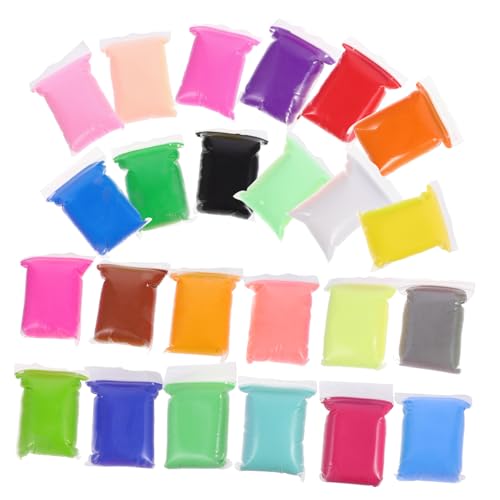 FUNOMOCYA 24 Packungen Teiliges Modelliermasse für Ultraleichte Selbsttrocknende Knete in Leuchtenden Farben Flexibel und für DIY Bastelprojekte für Kreative Tonarbeiten und Skulpturen von FUNOMOCYA