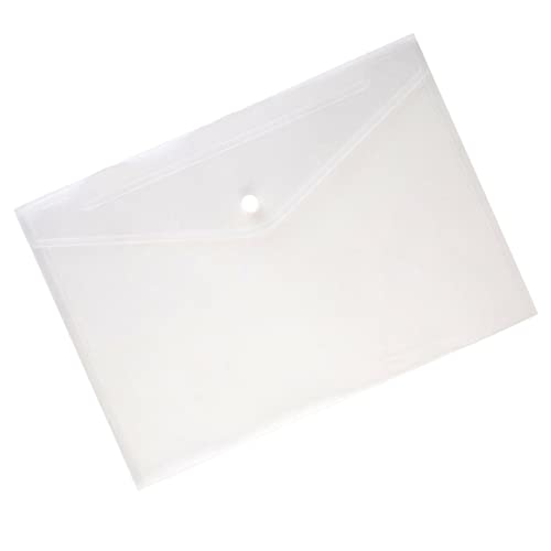 FUNOMOCYA 24 Stück A4 Aktentasche besprechungsmappe schul ordner Dokumentenorganizer mit Druckknopf stapelbar gießen briefumschläge Papier-Organizer-Ordner Tasche für Dokumentenmappen Weiß von FUNOMOCYA