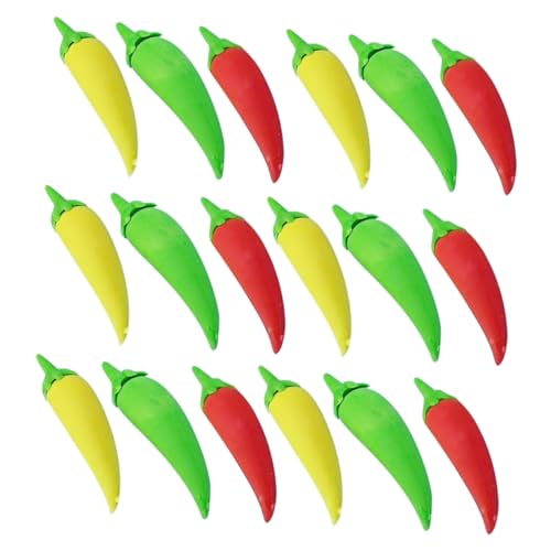 FUNOMOCYA 24 Stück Mini Chili Radiergummis für Niedliche Puzzle Radierer Lebensechte Künstliche Gemüseform für Spiele und Partygeschenke von FUNOMOCYA