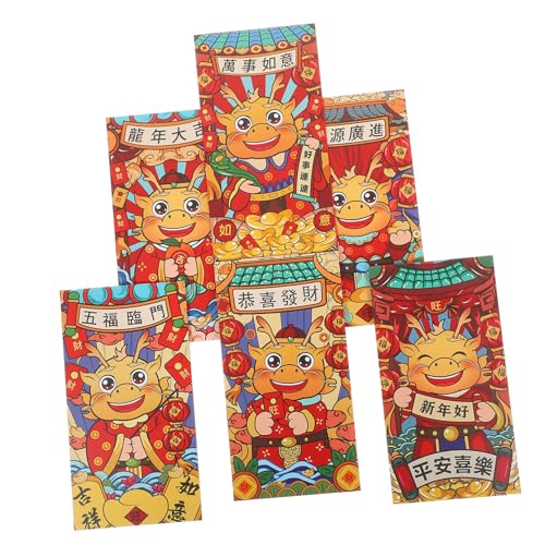 FUNOMOCYA 24 Stück Rote Geldumschläge im Chinesischen Stil für Neujahrsfest Hochwertige Dekorative Hong Bao mit Traditionellem Design für und Geldgeschenke von FUNOMOCYA