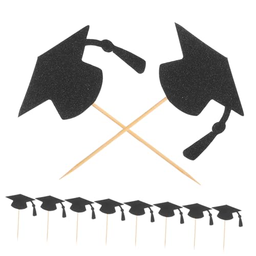 FUNOMOCYA 24 Stück Teiliges Graduation Cap Cupcake Topper für Abschlussfeiern Tortendeko für Schulabschlüsse Persönliche Feiern und Besondere Anlässe Macht Jede Feier Unvergesslich von FUNOMOCYA