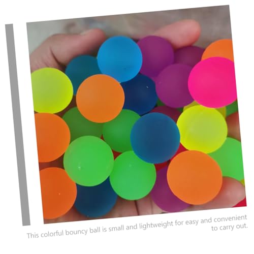 FUNOMOCYA 24 Stück Teiliges Leuchtender Solider Bouncy Balls mit Mattoberfläche Zufällige Farben Elastische Springbälle für Partygeschenke Kinderspielzeug The dark Spielspaß Zufällige Farbe von FUNOMOCYA