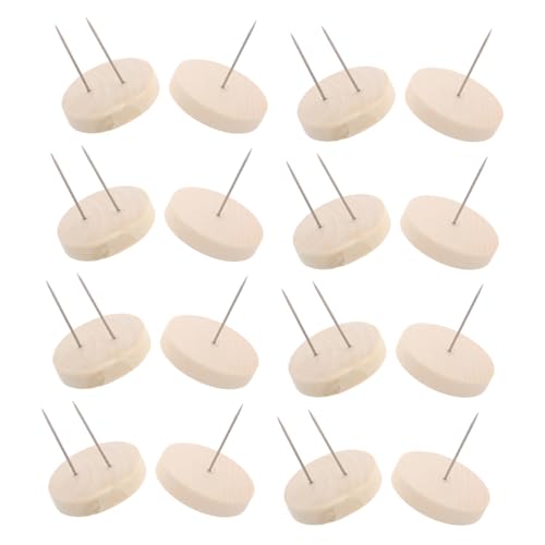 FUNOMOCYA 24 Stück Teiliges Puppenständer aus Holz Gestrickte Unterstützung für Häkelpuppen Actionfiguren und Plüschtiere Doppel und Nadelhalter Stabiler Holzsockel Lichtbraun von FUNOMOCYA