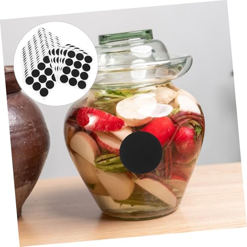 FUNOMOCYA 240 Stück Abwischbare Kreidetafel Aufkleber Selbstklebende Etiketten für Gewürzflaschen Rund Wasserfest Wiederverwendbar für Vorratsdosen und Küchenorganisation von FUNOMOCYA