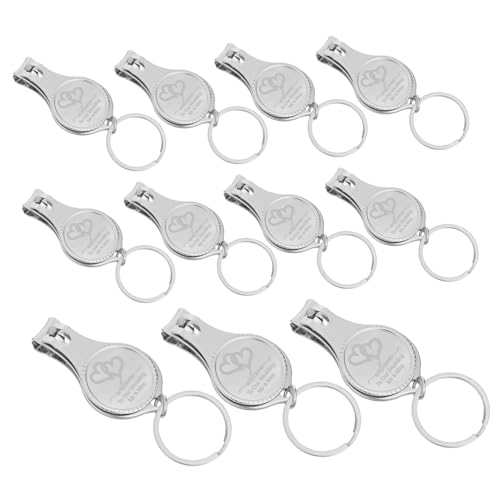 FUNOMOCYA 25 Stück Multifunktionale Nagelzangen Schlüsselanhänger Flaschenöffner mit Schlüsselring Flaschenöffner Hochzeitsbevorzugung Reisen Sie Schlüsselbund Rostfreier Stahl von FUNOMOCYA